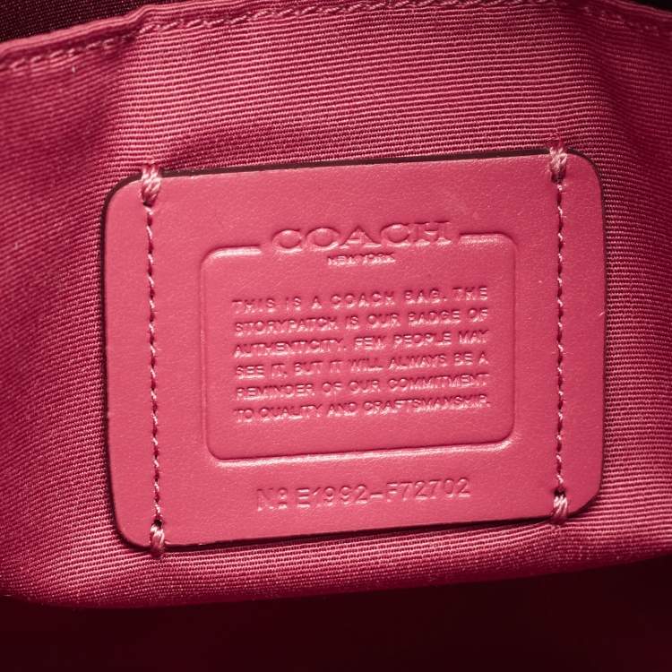Pre Owned Coach Pink Leather Jes Hobo