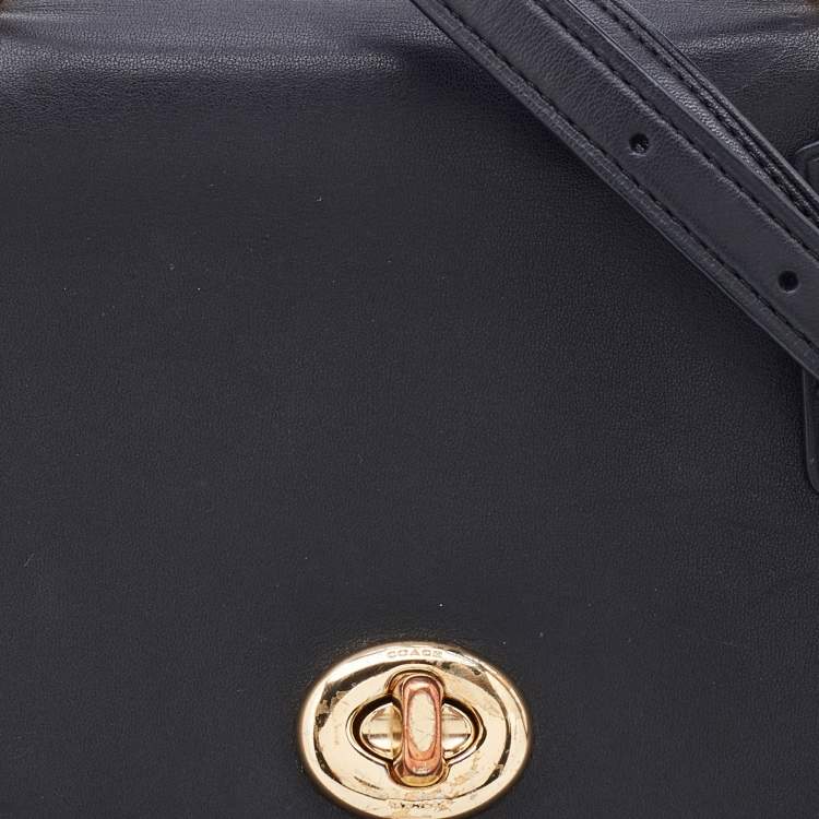 Pre Owned Coach Brown/Black Signature Canvas and Leather Tilly Top Handle Bag