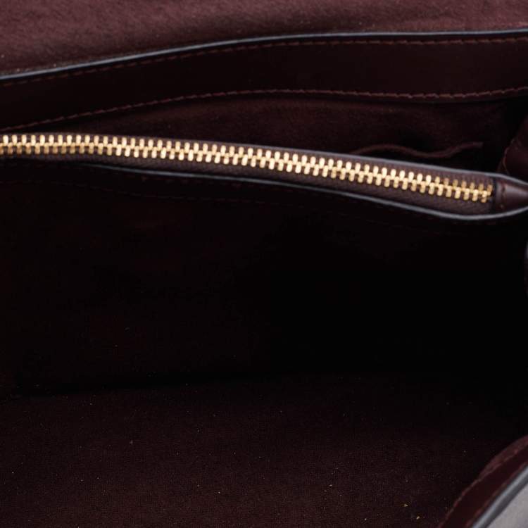 Pre Owned Coach Brown/Black Signature Canvas and Leather Tilly Top Handle Bag