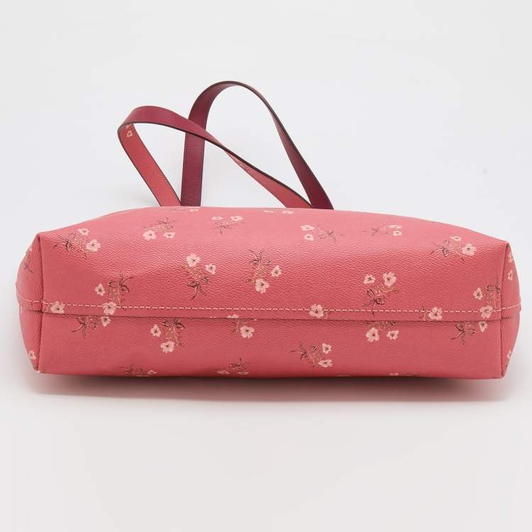 Pre Owned Coach Multicolor Floral Print Coated Canvas Highline Shopper Tote