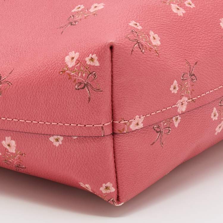 Pre Owned Coach Multicolor Floral Print Coated Canvas Highline Shopper Tote