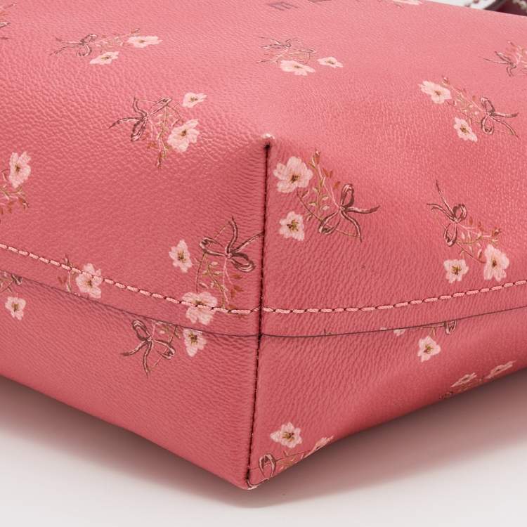 Pre Owned Coach Multicolor Floral Print Coated Canvas Highline Shopper Tote