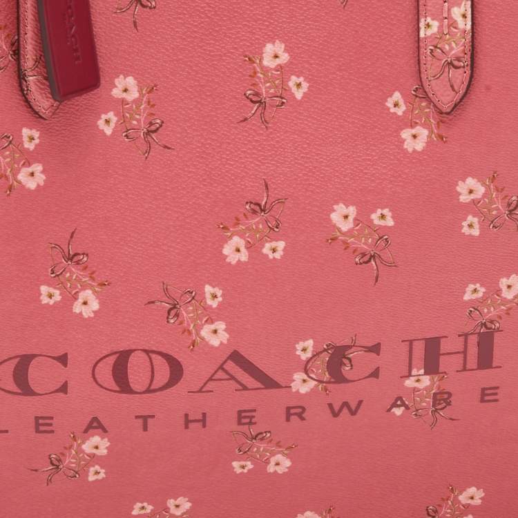 Pre Owned Coach Multicolor Floral Print Coated Canvas Highline Shopper Tote