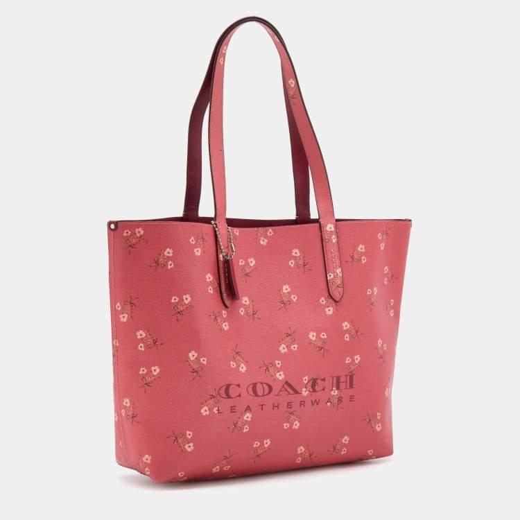 Pre Owned Coach Multicolor Floral Print Coated Canvas Highline Shopper Tote