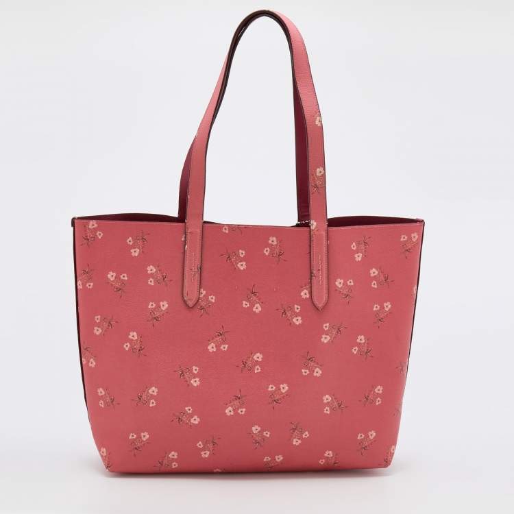 Pre Owned Coach Multicolor Floral Print Coated Canvas Highline Shopper Tote