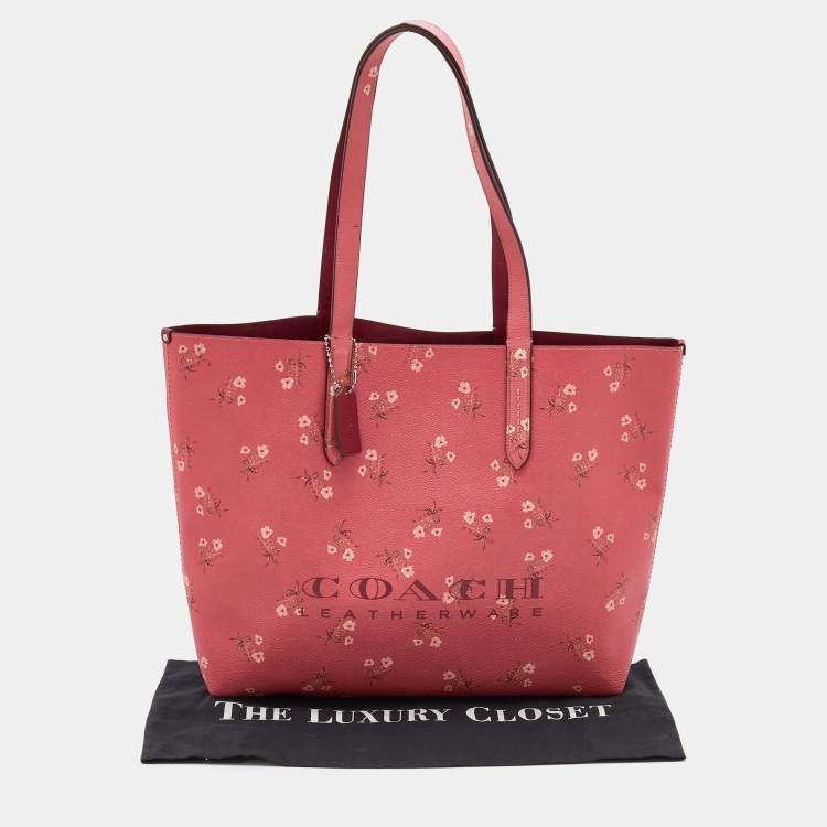 Pre Owned Coach Multicolor Floral Print Coated Canvas Highline Shopper Tote