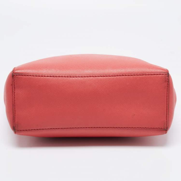 Pre Owned Coach Red Leather Zip Tote