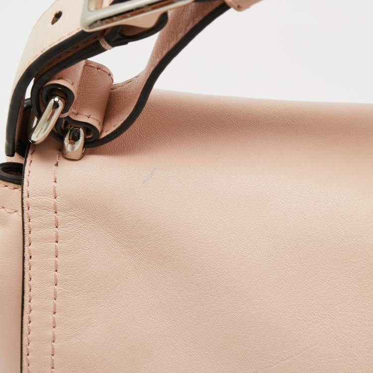 Pre Owned Coach Pink Leather Legacy Romy Top Handle Bag