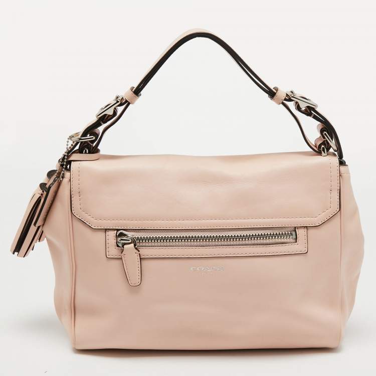 Pre Owned Coach Pink Leather Legacy Romy Top Handle Bag