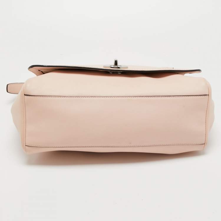 Pre Owned Coach Pink Leather Legacy Romy Top Handle Bag