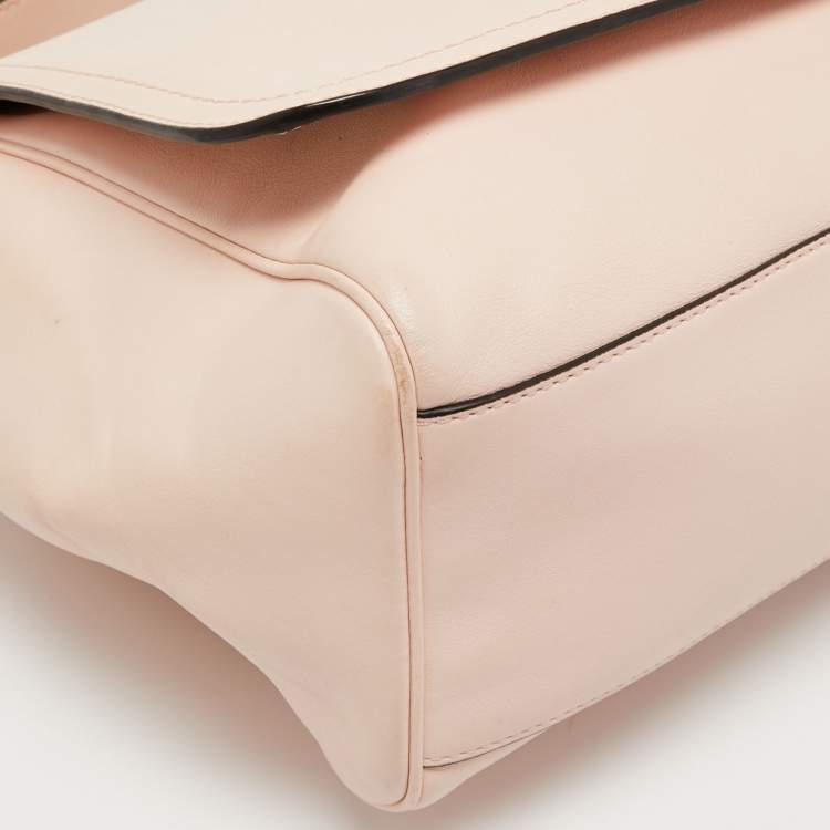 Pre Owned Coach Pink Leather Legacy Romy Top Handle Bag