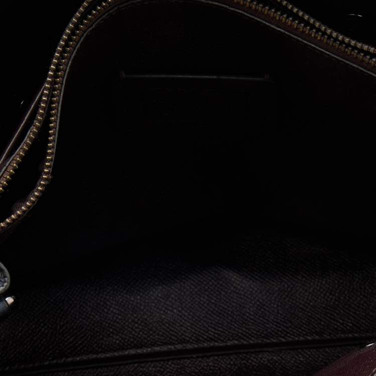 Pre Owned Coach Metallic Navy Blue Leather Avenue Tote