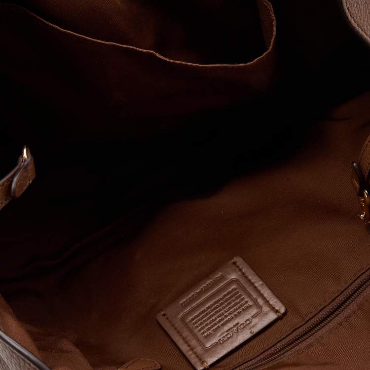 Pre Owned Coach Brown Leather Lexy Tote