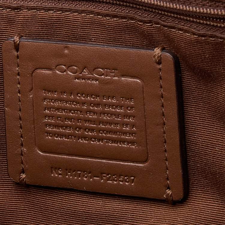 Pre Owned Coach Brown Leather Lexy Tote