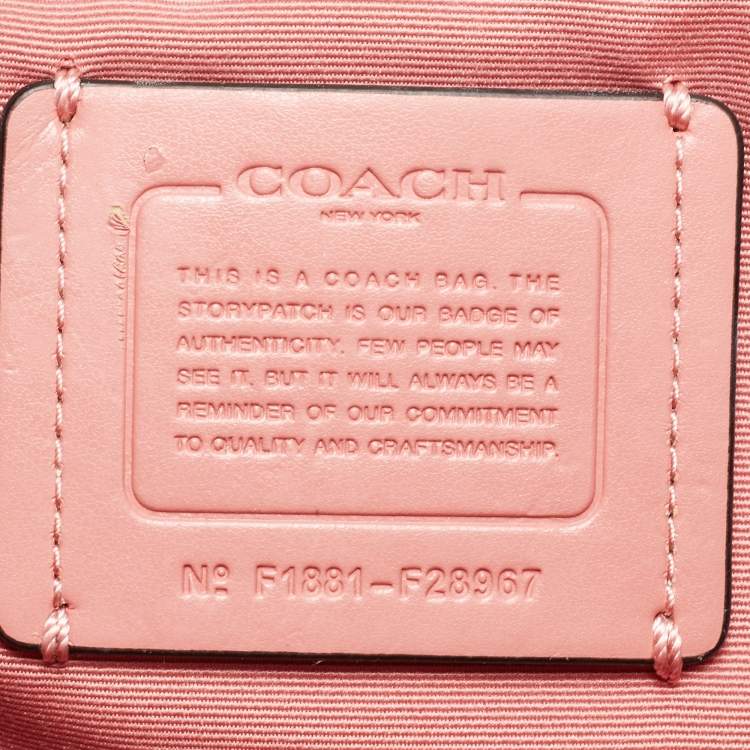 Pre Owned Coach Brown Signature Coated Canvas Mia Shoulder Bag