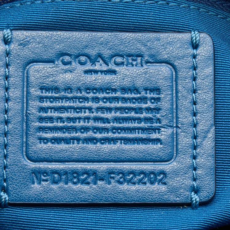 Pre Owned Coach Blue Leather Mini Bennett Satchel