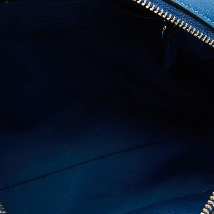 Pre Owned Coach Blue Leather Mini Bennett Satchel