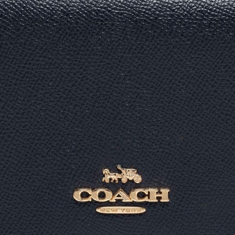 Pre Owned Coach Black Leather Wallet on Chain