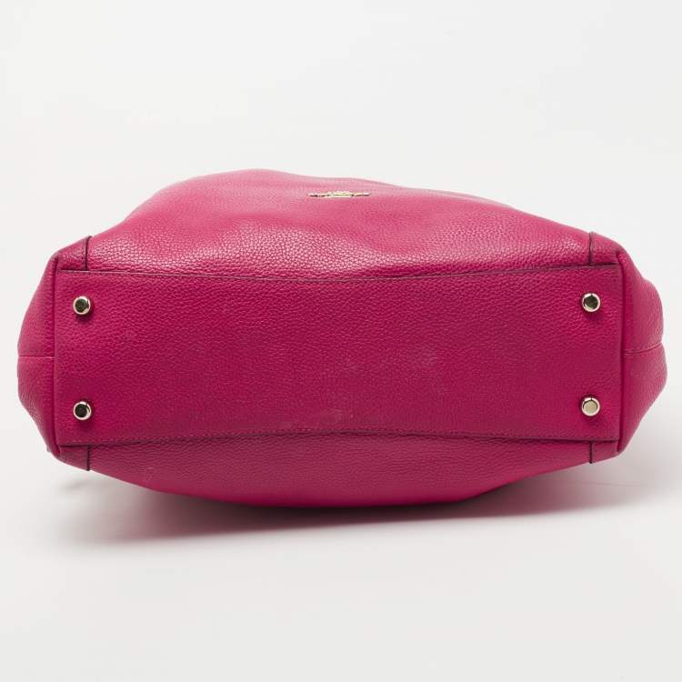 Pre Owned Coach Pink Leather Edie Shoulder Bag