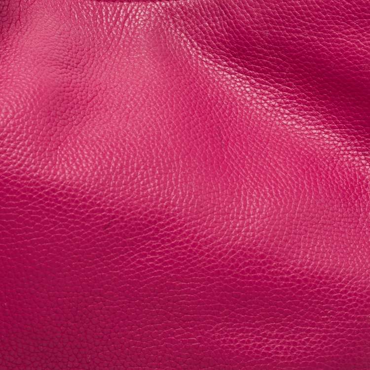 Pre Owned Coach Pink Leather Edie Shoulder Bag
