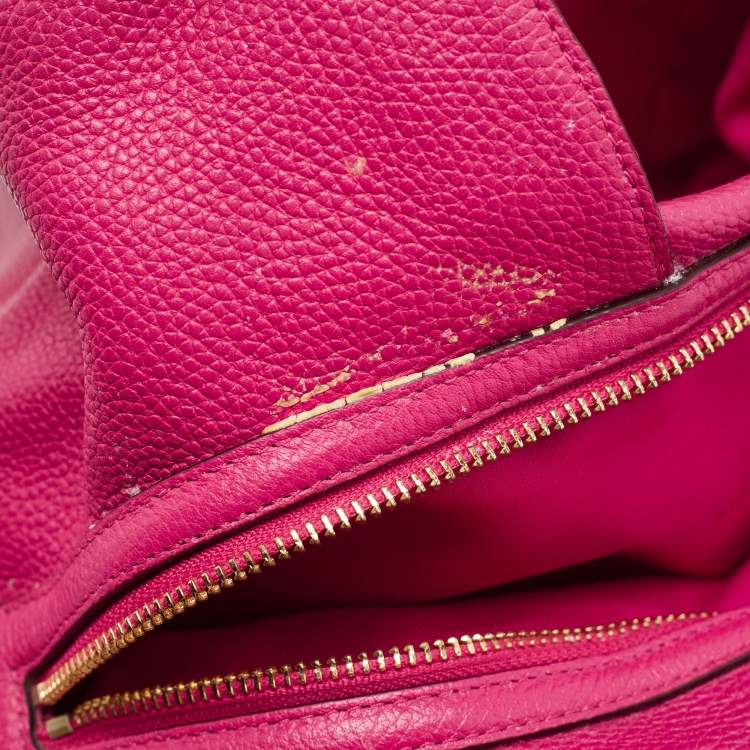 Pre Owned Coach Pink Leather Edie Shoulder Bag