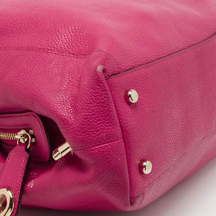 Pre Owned Coach Pink Leather Edie Shoulder Bag