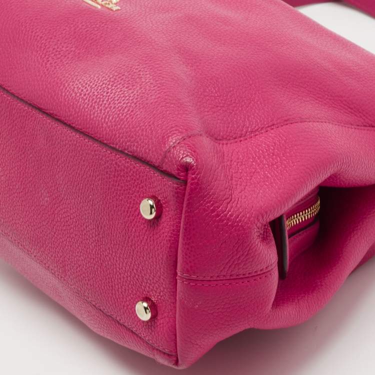 Pre Owned Coach Pink Leather Edie Shoulder Bag