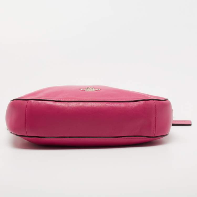 Pre Owned Coach Pink Leather Chelsea Shoulder Bag