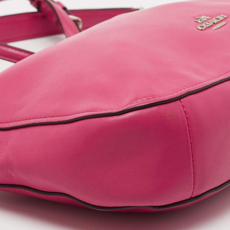 Pre Owned Coach Pink Leather Chelsea Shoulder Bag