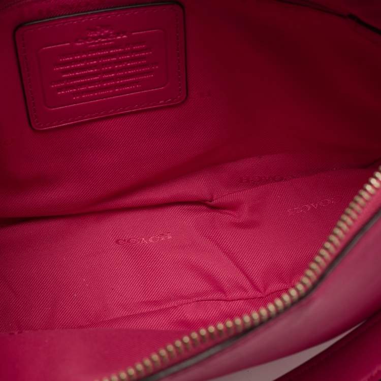 Pre Owned Coach Pink Leather Chelsea Shoulder Bag
