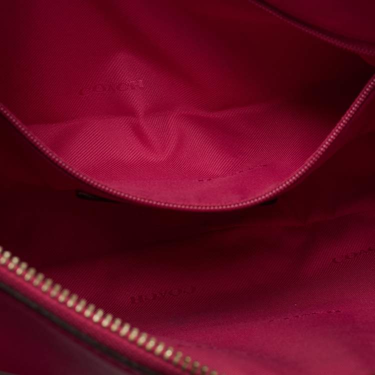 Pre Owned Coach Pink Leather Chelsea Shoulder Bag