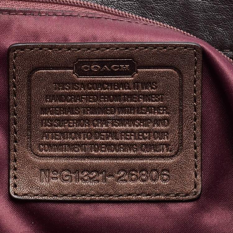 Pre Owned Coach Brown Signature Canvas and Leather Needlepoint Shopper Tote