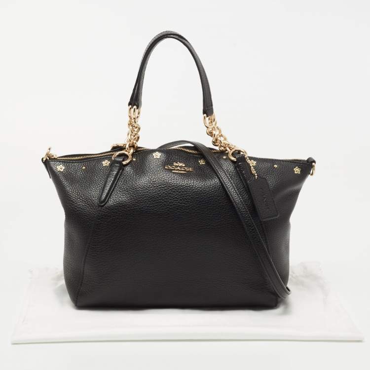 Pre Owned Coach Black Leather Small Kelsey Satchel