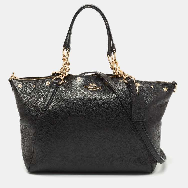 Coach Black Pebble deals Leather Kelsey Bag