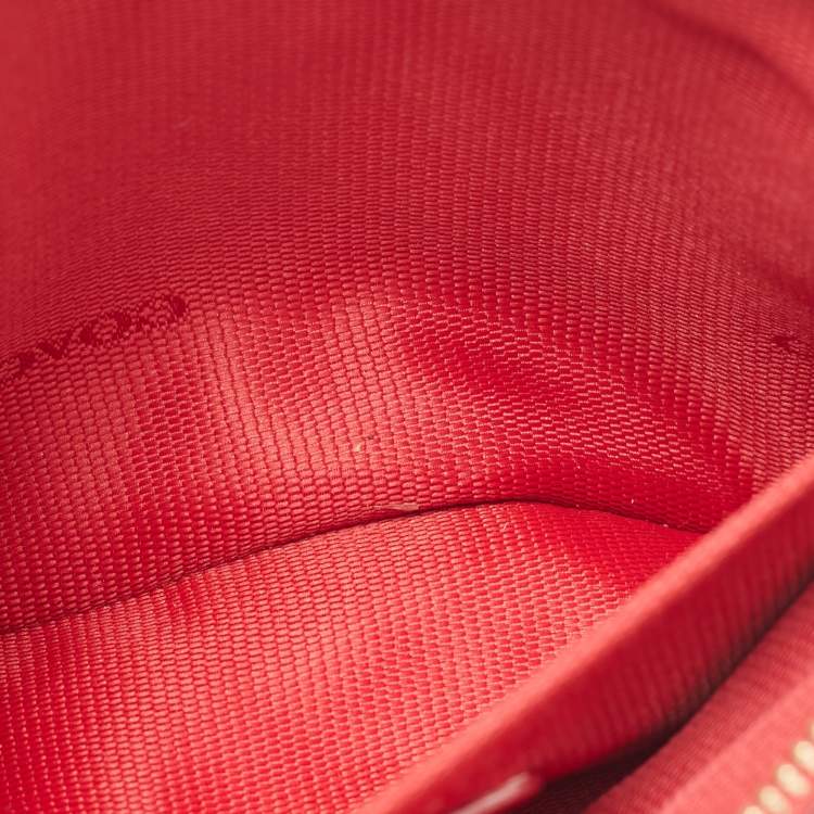 Pre Owned Coach Red Leather Studded Crossbody Bag