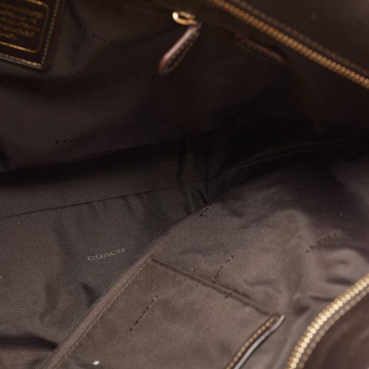مملوكة مسبقًا Coach Beige/Dark Brown Signature Canvas and Leather Shopper Tote