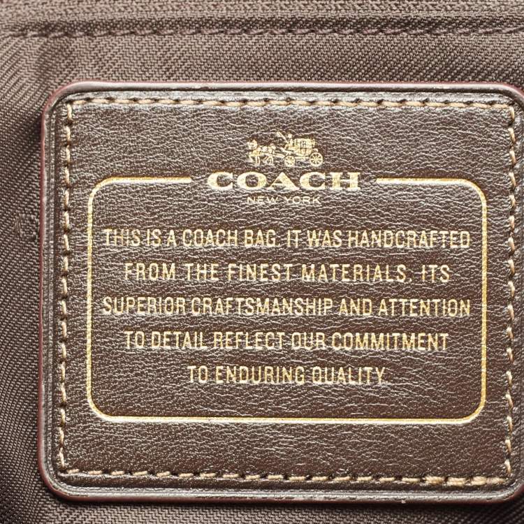 مملوكة مسبقًا Coach Beige/Dark Brown Signature Canvas and Leather Shopper Tote