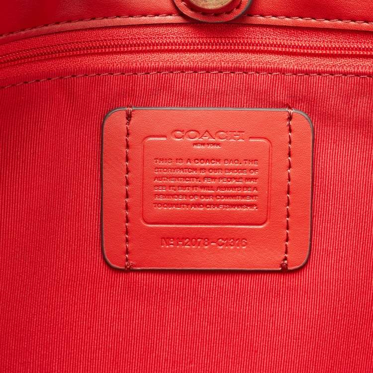 Pre Owned Coach Brown/Multicolor Signature Coated Canvas City Tote