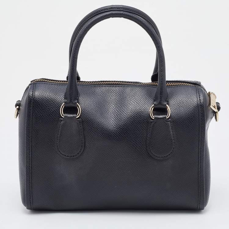 Pre Owned Coach Black Leather Mini Bennett Satchel
