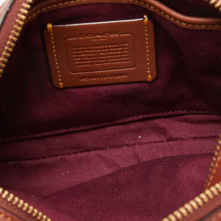 Pre Owned Coach Brown/Beige Coated Canvas and Leather Willow Crossbody Bag