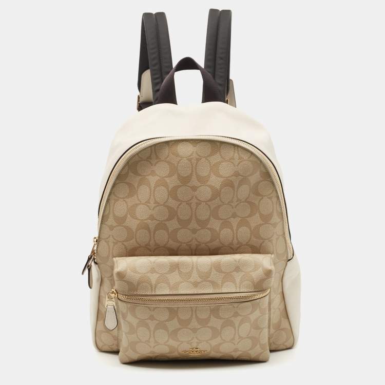 Coach shops Signature Coated Backpack