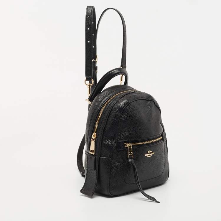 Pre Owned Coach Black Leather Andi Backpack