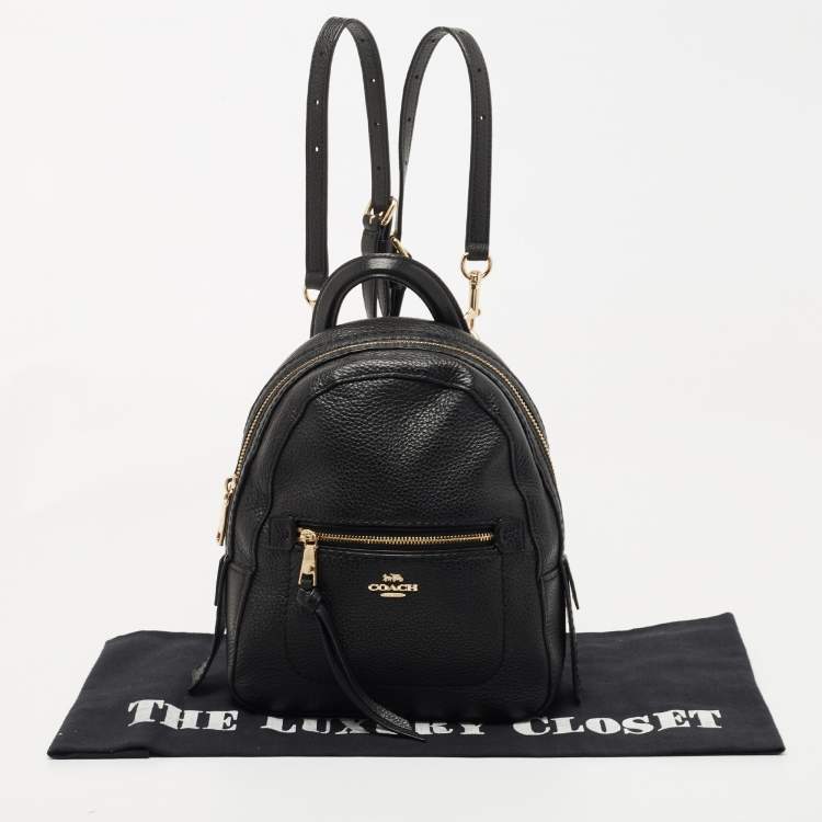 Pre Owned Coach Black Leather Andi Backpack