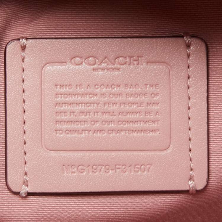 Pre Owned Coach Pink Leather Abby Duffle Crossbody Bag