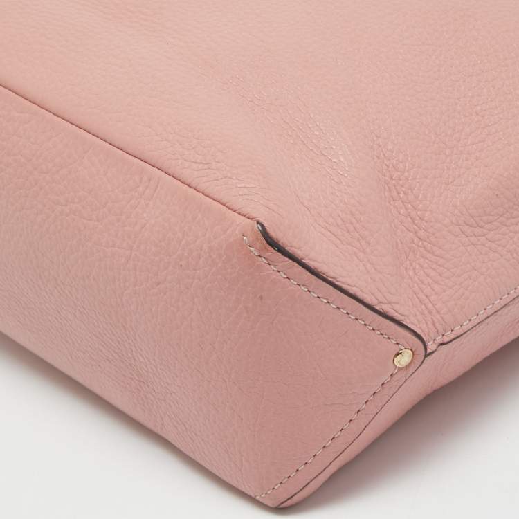 Pre Owned Coach Pink Leather Abby Duffle Crossbody Bag