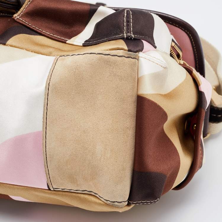 مملوكة مسبقًا Coach Multicolor Satin and Leather Soho Flap Shoulder Bag