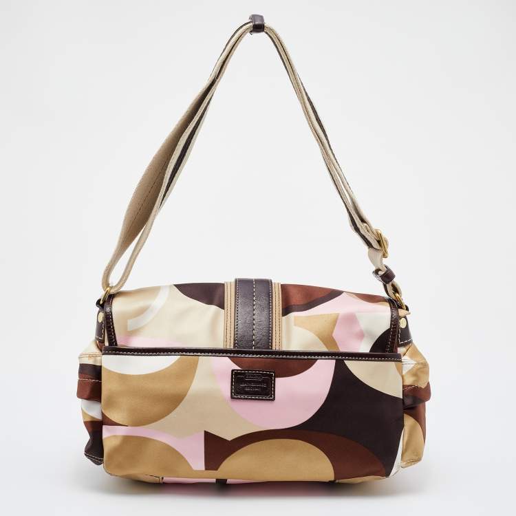 مملوكة مسبقًا Coach Multicolor Satin and Leather Soho Flap Shoulder Bag