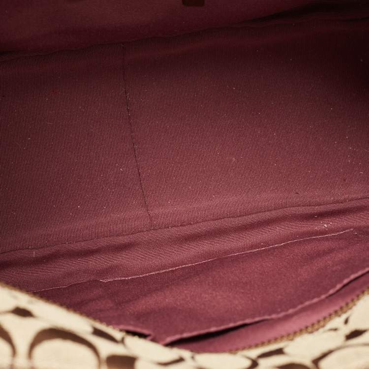 Pre Owned Coach Multicolor Canvas Suede and Leather Patchwork Tote