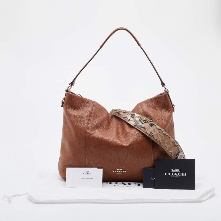 Pre Owned Coach Brown Leather Isabelle East West Hobo