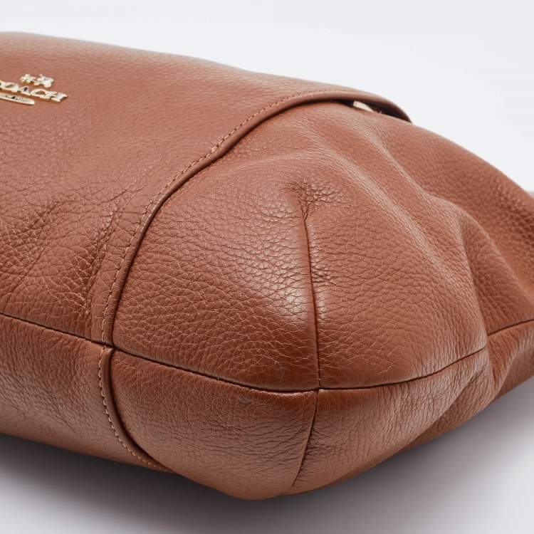 Pre Owned Coach Brown Leather Isabelle East West Hobo